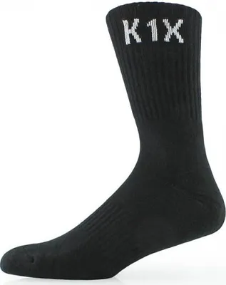Produktbild von K1X Hardwood | game time socks mk2 | mid cut Basketball Socken, Farbe:Schwarz, Größe:L (42-43)