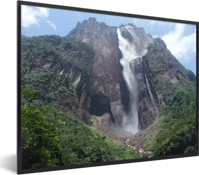 Produktbild von MuchoWow® MuchoWow® Gerahmtes Poster Wasserfälle im Canaima-Nationalpark in Venezuela 40x30 cm - Poster mit zchwarzem Bilderrahmen - Kunstposter - Wanddekorationen