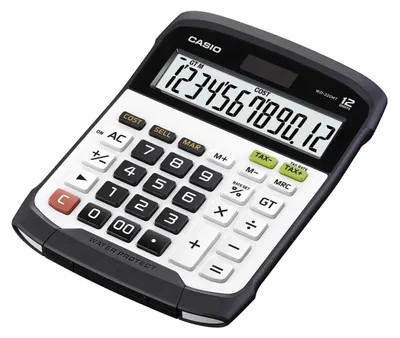 Obrázek produktu pro Casio WD-320MT, Desktop, Finanční kalkulačka, 12 číslice/číslic, Sklápěcí display, Baterie / Solár, Černá, Bílá