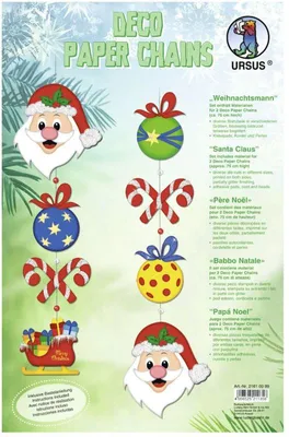 Produktbild von URSUS 21610099, Spezifisches Weihnachtsornament, Papier, Mehrfarbig, 2 Stück(e)