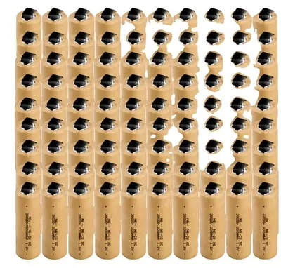 Productafbeelding van Oplaadbare batterij, 2800 mAh capaciteit, Ni-Cd technologie, 1,2V, SC, 90 stuks