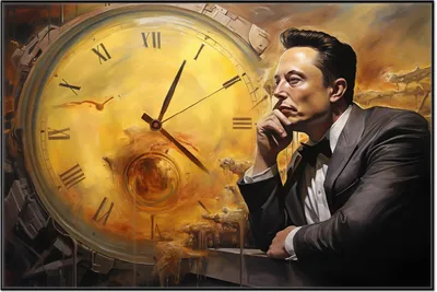 Produktbild von Wallario Wandbild Zeitgedanken, Größe: 61 x 91,50 cm, Poster mit schwarzem Aluminiumrahmen