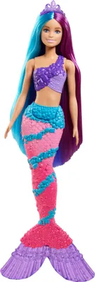 Produktbild von Barbie Dreamtopia Regenbogenzauber Meerjungfrau Puppe mit langem Haar