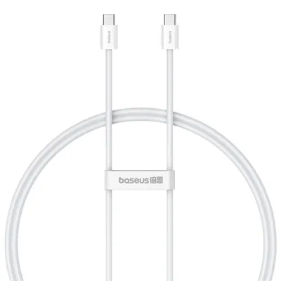 Obrázok produktu pre Baseus – dátový kábel Type-C na Type-C, 100 W, 2 m – biely (Moon White)