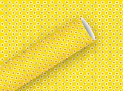 Produktbild von Braun & Company Geschenkpapier Kollektion Rosina gelb 2 m x 70 cm
