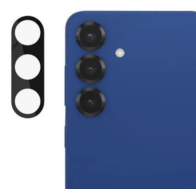 Produktbild von Techsuit Full Glass Kameraschutz für Samsung Galaxy S25 - Schwarz