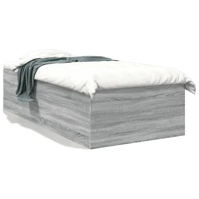 Obrázek produktu pro vidaXL Postel Grey Sonoma 90x200 cm Dřevěný materiál