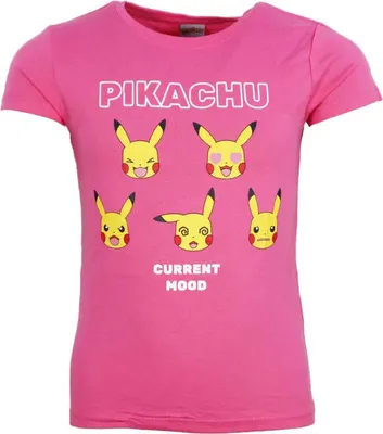 Produktbild von Pokemon Pikachu Kinder T-Shirt Kurzarm Shirt – Rosa / 110/116