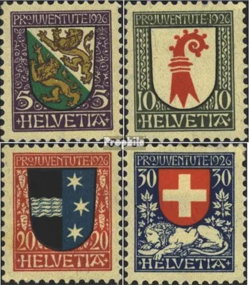 Produktbild von Briefmarken Schweiz 1926 Mi 218-221 (kompl.Ausg.) Jahrgang 1926 komplett gestempelt Pro Juventute