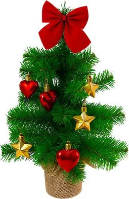 Produktbild von Künstlicher Weihnachtsbaum 45 cm - Kompakt, naturgetreu, geschmückt