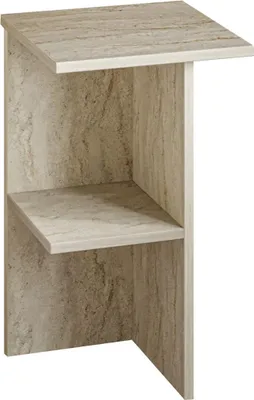 Produktbild von Skye Decor, Leray - Travertine, Nachttisch, Travertin, 100% MELAMINBESCHICHTETE SPANNPLATTE, 36 x 36 x 60 cm