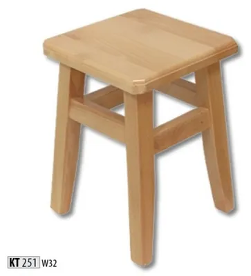 Produktbild von Hocker Sitzmöbel Holz Massiv Echtholz Stuhl Sitz Holzhocker Holzstuhl Sitzhocker