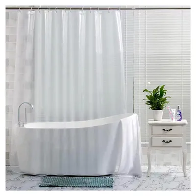 Produktbild von Transparenter Duschvorhang 180cm-300cm Extra Breite, 200cm Tropfen PVC Wasserdicht und Anti-Schimmel