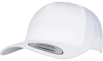 Produktbild von FLEXFIT 6506 | 5-Panel Retro Trucker Cap, Obermaterial aus Baumwoll-Twill - Farbe: White - Größe: One Size