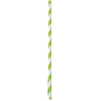 Immagine prodotto di NATUREStar 421070Papiertrinkhalme Classic grün/weiß gestreift ø 6 mm 197 mm -Mix
