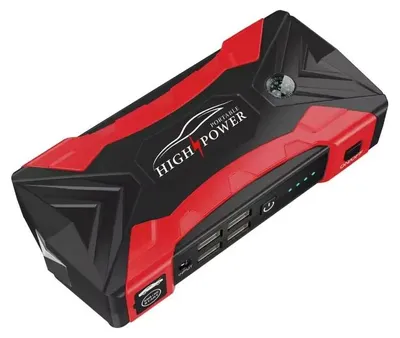 Produktbild von Auto Starthilfe Powerbank - 12V Jump Starter - 8000 mAh - Für Benzin & Diesel Fahrzeuge - USB Ladeanschluss - Tragbarer Notfall Batteriestarter