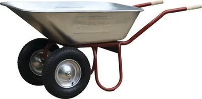 Produktbild von CAPITO Zweiradkarre DUO 120 Liter Großmulde, Lufträder mit Blockprofil und Stahlfelge inkl. ergonomische Buchenholzgriff