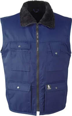 Produktbild von MASCOT 00554-620-01-L, Weste, Uni, Navy, L, 104 cm, Baumwolle, Nylon