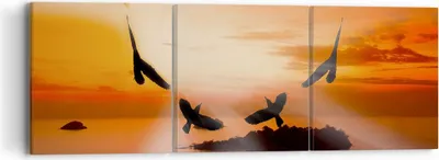 Produktbild von Bild auf Leinwand - Leinwandbild - Natur Landschaft Insel Meer - 90x30cm - Wand Bild - Wanddeko - Leinwanddruck - Bilder - Kunstdruck - Wanddekoration - Leinwand bilder - Wandkunst - CA90x30-2440