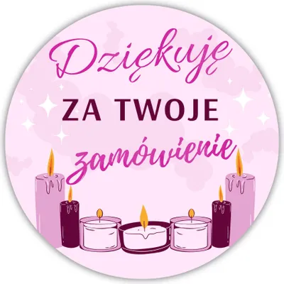 Image de Autocollant pour bougie "Merci beaucoup pour votre- rose" 20 pièces