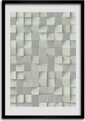 Produktbild von Bild - Bilderrahmen - 50 cm x 70 cm - MDF - Rahmen - Wandkunst Geometrisches Muster