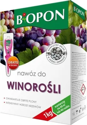 Zdjęcie produktu dla Nawóz do Winorośli Biopon 1kg - Rozwiązanie Profesjonalne dla Twoich Winorośli