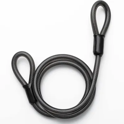 Produktbild von Stahlseile mit Schlaufen - 1,2 Meter - Schwarz