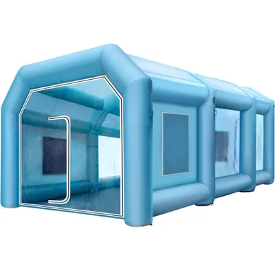 Produktbild von Aufblasbares Sprühkabinen-Zelt 8x4x3m - Aufblasbare Lackierkabine - Lackierzelt - Spritzkabine - Großes Autozelt - Partyzelt - Campingzelt - Luftzelt mit 2 pumpen.