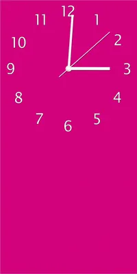 Produktbild von Wallario Design Wanduhr Pink aus Echtglas, Größe 30 x 60 cm
