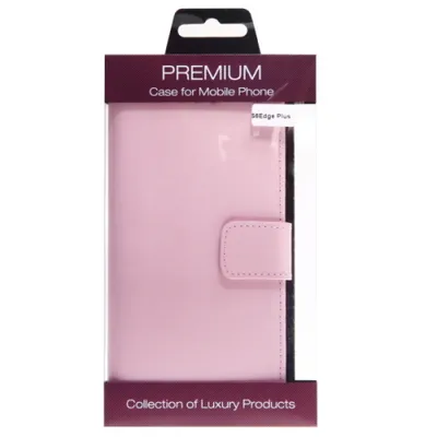 Produktbild von Book Case Handyhülle für Samsung Galaxy S6 Edge Plus Rosa Leder 4250710564835