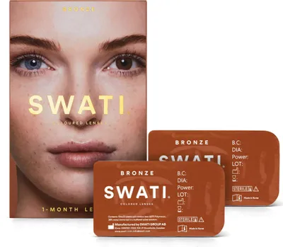 Obrázok produktu pre Swati farebné 1-mesačné šošovky Bronze 1 pár
