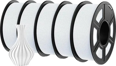 Productafbeelding van 3D-printerfilament, milieuvriendelijk, hoge printkwaliteit, HSMPETG 5, wit