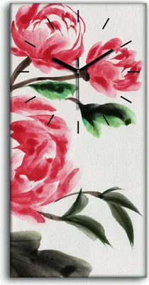 Produktbild von Küche Wohnzimmer Wand Leinwand Uhr 30x60 Gemälde Blume Asiatische Chinesische - schwarze Hände