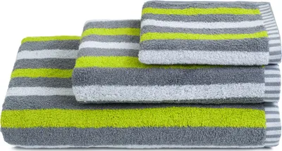 Produktbild von grace grand spa Handtuch Set in gestreiftem Design Limette One Size