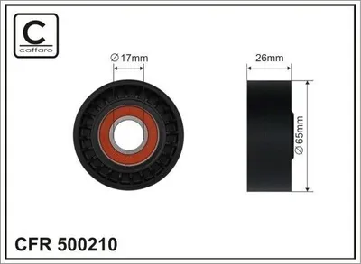 Produktbild von CAFFARO 500210 Spannrolle Keilrippenriemen 65mm passend für MERCEDES-BENZ E-Klasse Limousine (W212) E-Klasse T-modell (S212) M-Klasse (W166) CLS GLE