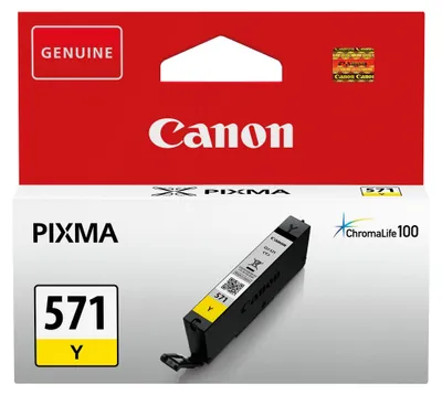 Immagine prodotto di Canon CLI-571Y - 7 ml - Giallo - Originale - Contenitore d'inchiostro - per PIXMA TS5051, TS5053, TS5055, TS6050, TS6051, TS6052, TS8051, TS8052, TS9050, TS9055