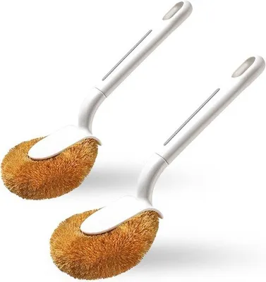 Produktbild von Küchenreinigungsbürsten - Spülungsbürsten - Pfannenreinigung - Natürliche Kokosfaser - 24x9,5cm - Weiß