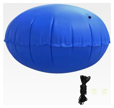 Produktbild von Winter Poolkissen Blau Ø 220 x 140 cm PVC, Einstellbar, Rund, UV-beständige Materialien, Langlebiges aufblasbares Poolkissen, Wetterfeste Abdeckung, Saisonale Wartung