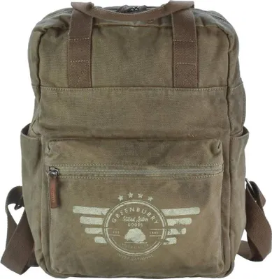 Produktbild von Greenburry Rucksack Canvas BackPack Vintage Aviator mit Tabletfach khaki