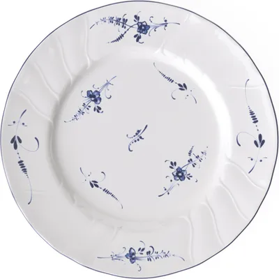 Zdjęcie produktu dla Villeroy & Boch 1023412620, Talerz obiadowy, Okrągły, Porcelana, Niebieski, Biały, Old Luxembourg, 26 cm