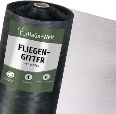 Produktbild von Fliegengitter Meterware – perfekter Insektenschutz für Ihr Zuhause – 150 cm / schwarz