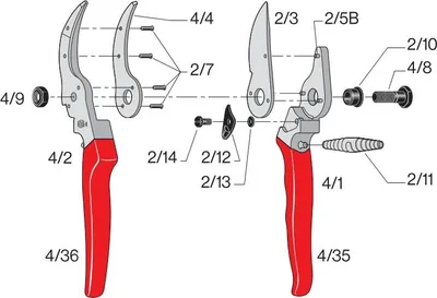 Image de Felco set : lame, ressort, clé de réglage pour 2, 4, 11 et 400