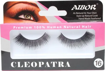 Produktbild von 1 Paar Aibor Echthaar Wimpern Falsche Eyelashes Wimpernverlängerung Modell 16