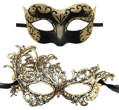 Imagen del producto de Solidchoice - Juego de 2 máscaras venecianas para fiestas y carnaval