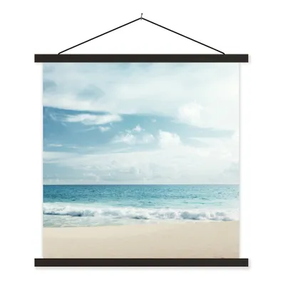 Produktbild von MuchoWow® Textilposter Strand - Meer - Sommer 120x120 cm mit schwarzem Rahmen - Aufhängungsset