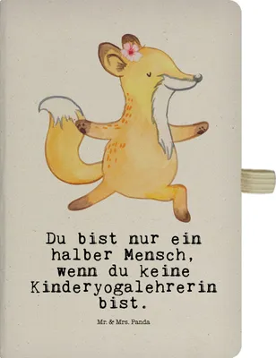 Produktbild von Mr. & Mrs. Panda Kladde Kinderyogalehrerin Herz - Transparent - Geschenk, Adressbuch, notizbuch, Journal, Skizzenbuch, A5, Tagebuch