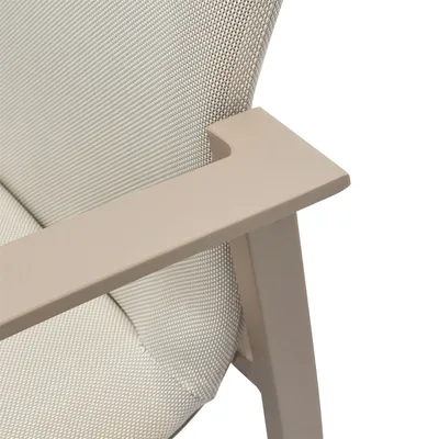 Produktbild von Gartenstühle VERANO 6er Set, 57x89x62 cm, champagner/creme, stapelbar, robust, Aluminium mit Textilene Polster. Gartenmöbel-Set, Terrassenstühle, Balkonstühle wetterfest, Gartenstuhl 6er Set