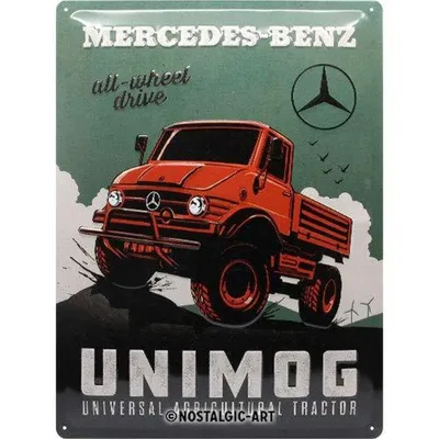 Obrázek produktu pro Nostalgic-Art - Kovový nápis 30x40cm - Mercedes-Benz UNIMOG