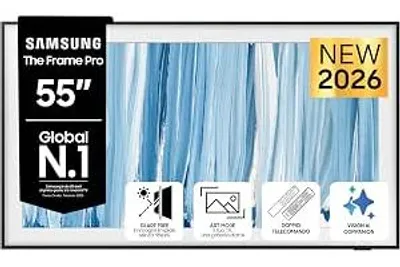 Produktbild von Samsung The Frame QE55LS03HWUXZT, 139,7 cm (55"), 3840 x 2160 Pixel, Neo QLED, Smart-TV, WLAN, Schwarz