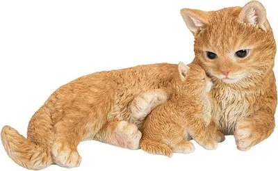 Obrázek produktu pro Realistická kočičí mamka s koťátkem z Gemberu, 35 cm, do zahrady